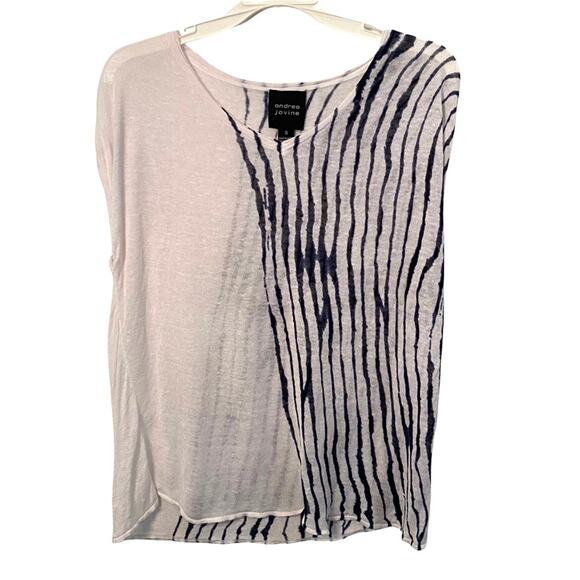 Andrea Jovine Linen top Womens Size Small Sleeveless Linen Spring lightweight - Picture 4 of 4